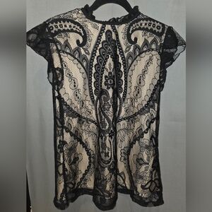 Elegant Black Lace Top